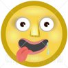 $19252-Clipart-Illustration-Of-An-Infatuated-Yellow-Smiley-Face-Hanging-Its-Tongue-Out-And-Drooli.jp