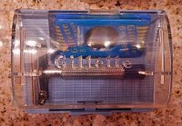 Gillette 1955 A2 Date Code Blue Tip Super Speed Razor with Dispenser and Case Closed View.JPG