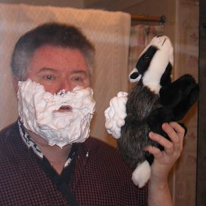 REAL badger shaving