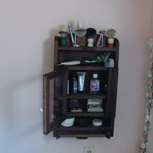 new shave cabinet with washboard back