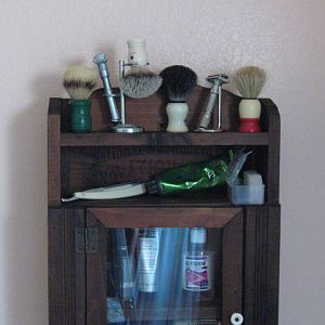 new shave cabinet with washboard back