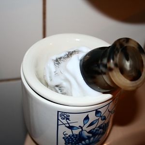 Tea pot in use