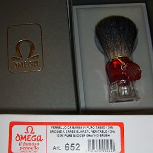 OMEGA 652 100% Pure Badger Shaving Brush