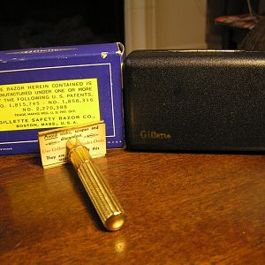 nos 1940's gold fat handle tech