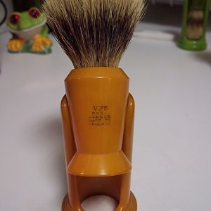 Butterscotch brushes on a Fuller stand