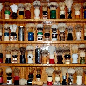 Vintage shaving brush collection