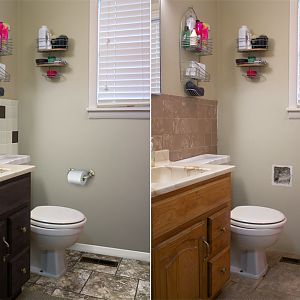 Bathroom Before and After mock-up