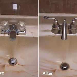 Lavatory Faucet before/after