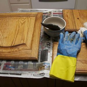 Stripping varnish off vanity