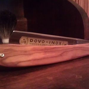 Dovo inox with olivewood scales