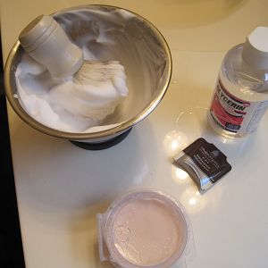 lathering with glycerin