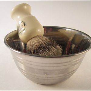 Indian stainless steel shave bowl