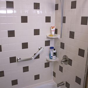 Shower tile finished