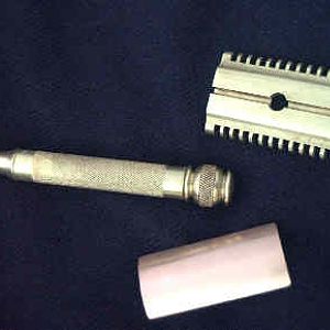 Gillette 1920s Open Comb Brass Razor - Parts
