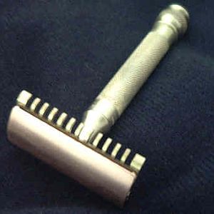Gillette 1920s Open Comb Brass Razor - Assembled