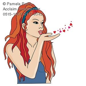 0515-1001-2117-0342 red haired girl blowing a kiss