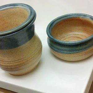 DirtyBird Pottery - Brush Scuttle and Soap Bowl