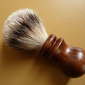 wood handled badger shaving brush