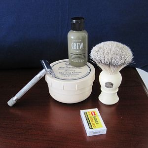 My intro den, with my first real brush