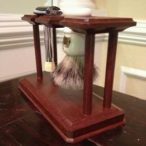 Bamboo Brush and Razor Stand Finished