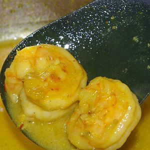 Martinique style coconut curry with shrimp