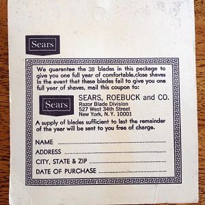 Sears Roebuck super+ platinum blades