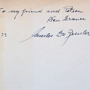 Charles De Zemler inscription - 1939