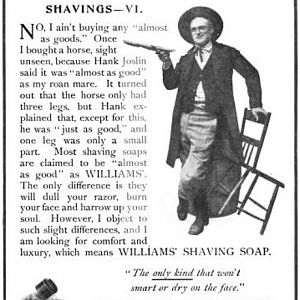 Williams 1905 ad "Shavings VI"