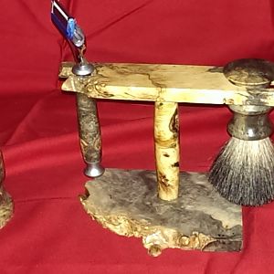 Buckeye Burl Shaving Set