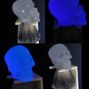 Glow in the dark Skull shaving brush