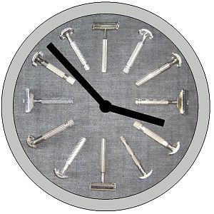 Razor wall clock