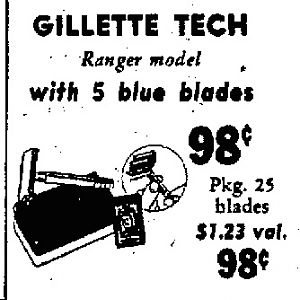 Vintage Gillette Ranger Tech Advertisements