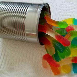 Can of gummy worms