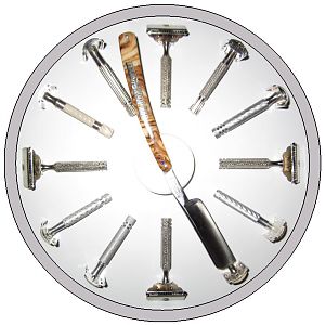 Razor wall clock