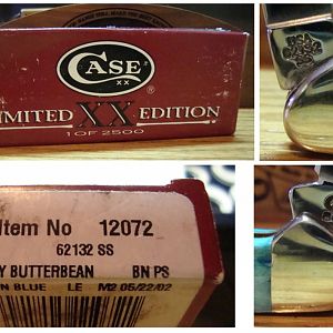 2002 Case Baby Butterbean LE CRBN BL 62132 (bx & tang)