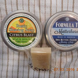 WSP Rustic Shaving Soap (CItrus Blast), Formula T (Matterhorn), & New Hand Soap