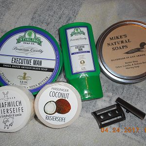 Stirling Soap-balm, Mike's Natural, 2 Puck Haslinger, & Maggard's Slant Head