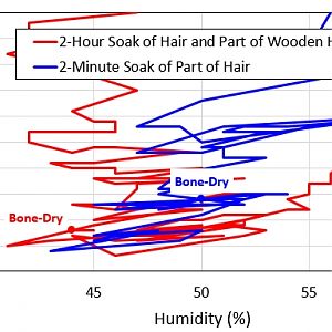 Drying Hanging Boar Brush Mass vs. Humidity