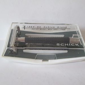 1965 first model Schick DE Razor - Pre-Krona Set