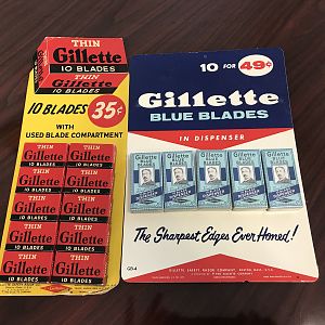 Gillette Thin and Blue Blade cards