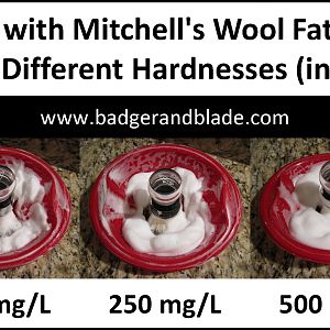 Mitchell's Wool Fat (MWF) Lathers with Different Water Hardnesses