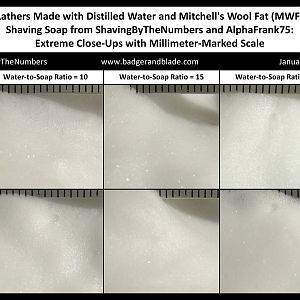 Lather for Mitchell's Wool Fat (MWF) from ShavingByTheNumbers and AlphaFrank75 - Extreme Close-Ups