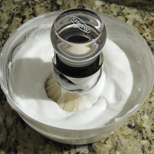 Barrister & Mann Cheshire Shaving Soap - Full Shot of Optimum Lather in Bowl