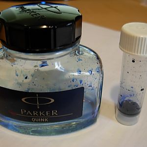 Empty Parker Blue-Black Quink