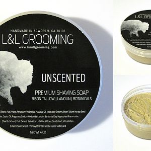 L&L Grooming Unscented Shaving Soap
