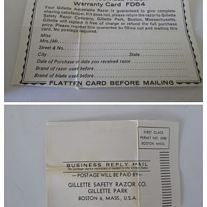 Warranty Card 1964 Slim