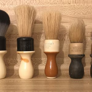 Rubberset Barber Handle Brush Lot