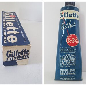 Gillette Lather Shave Cream w/NOS Retail Box