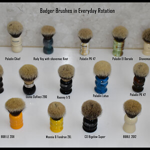 Badger brushes in rotation.jpg