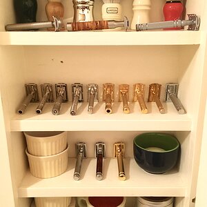 Updated razor/brush/soap cabinet